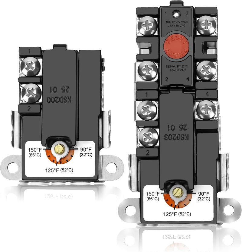 NISHCON EWH-00 Water Heater Thermostat, Electric Water Heater Thermostat For Double Element Heater, Include Upper And Lower Element Thermosatat, Water Heater Replacement Parts Fit For Most Water Heaters - Image 1